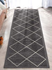Clover Grey Modern Trellis Flat-Weave Cotton Backing Rug