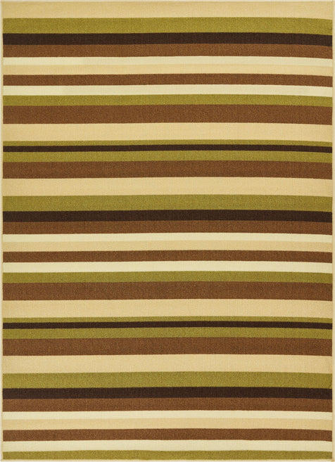Uni Stripes Green Modern Rug