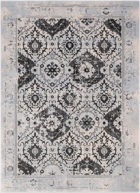 Marjorie Vintage Oriental Persian Panel Grey Rug