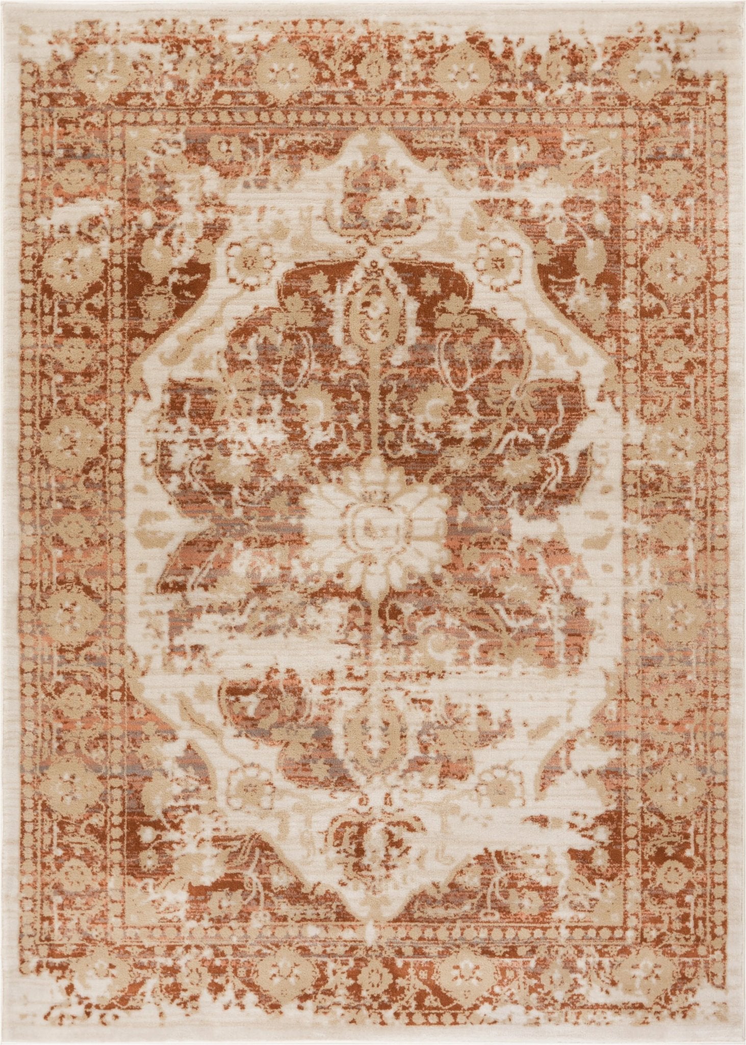 Maxwell Copper Vintage Modern Rug Well Woven