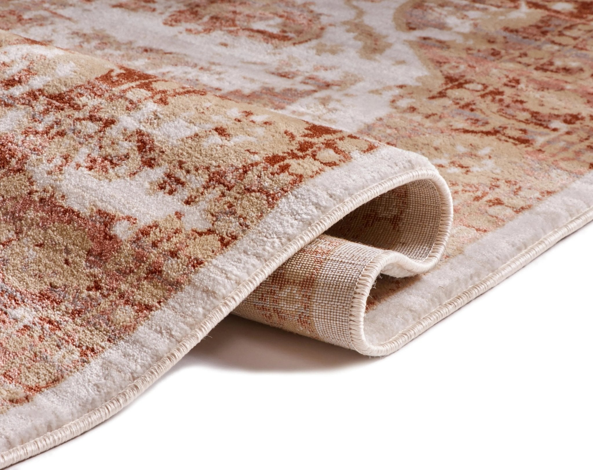 Maxwell Copper Vintage Modern Rug Well Woven