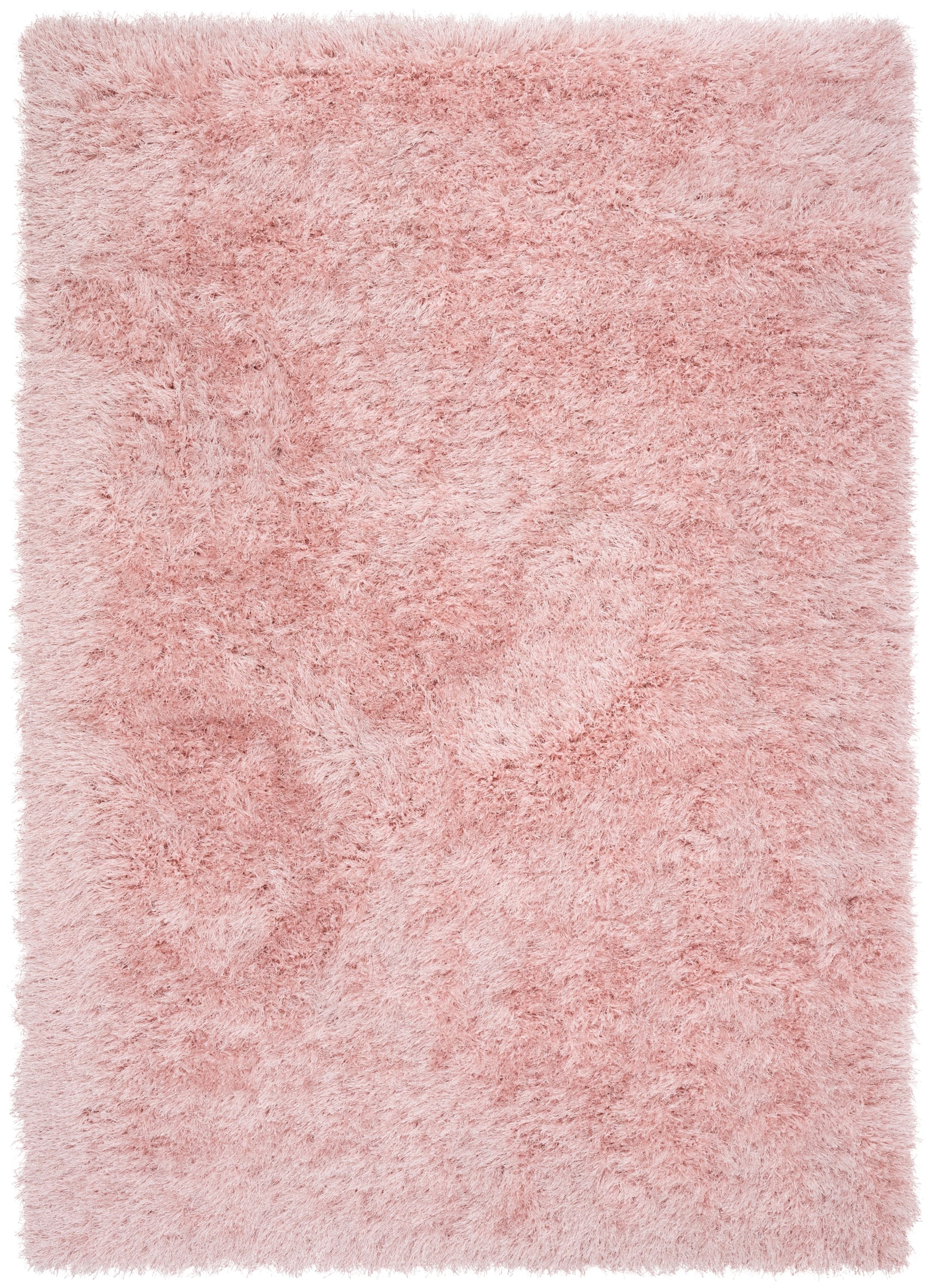 Chie Glam Solid Ultra-Soft Plush Pink Shag Rug