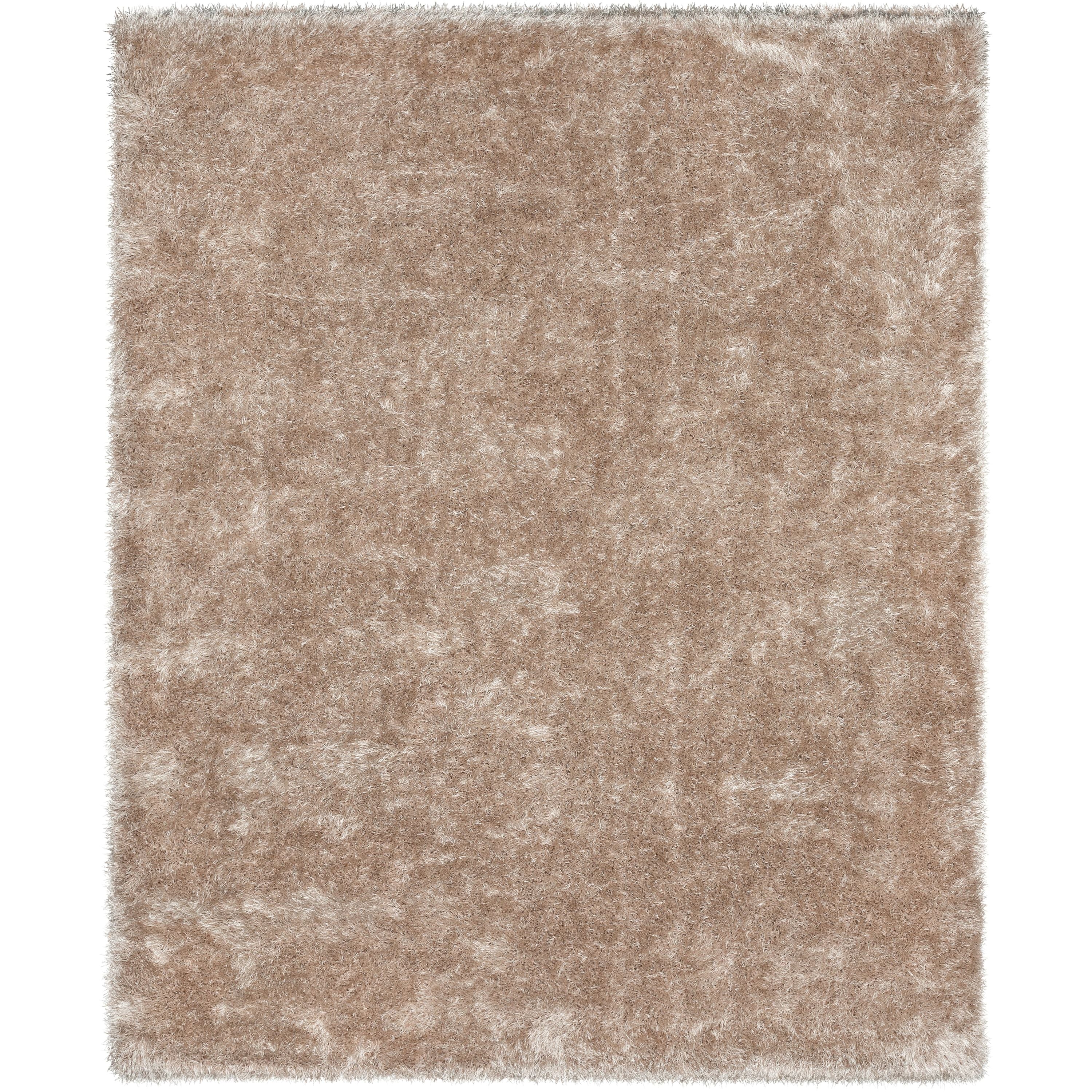 Chie Glam Solid Ultra-Soft Beige Shag Rug