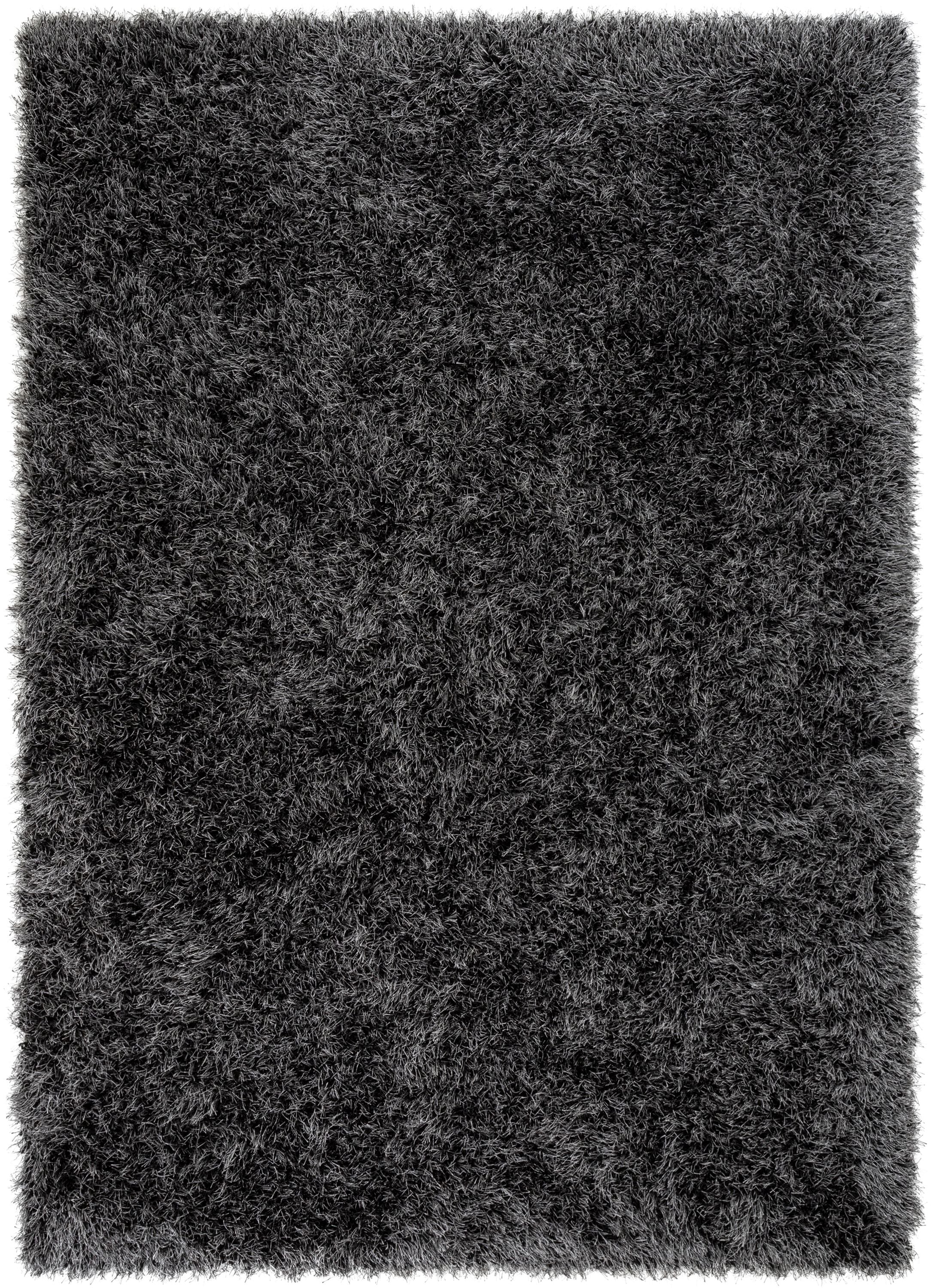 Chie Glam Solid Ultra-Soft Black Shag Rug