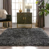 Chie Glam Solid Ultra-Soft Black Shag Rug