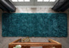 Chie Glam Solid Ultra-Soft Teal Shag Rug