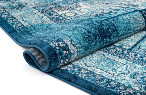 Fiatto Blue Traditional Vintage Rug
