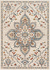 Bingley Traditional Medallion Pattern Ivory Farmhouse Rug