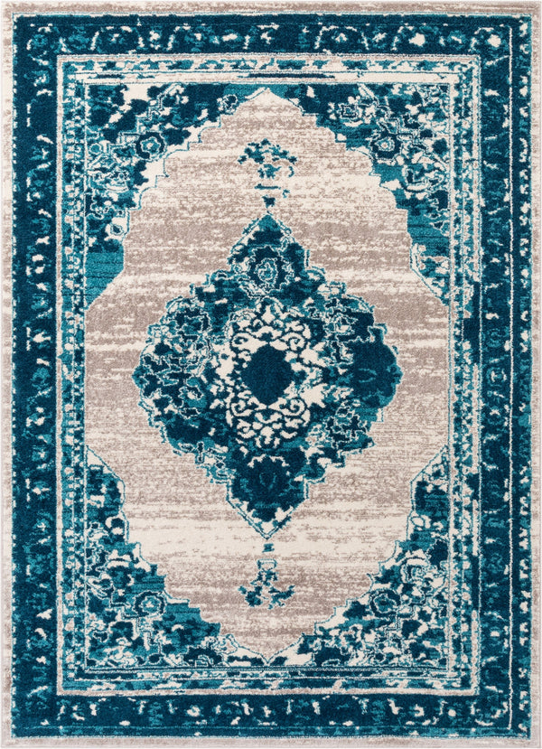 Kashan Blue Vintage Rug
