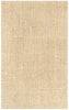 Boucle Hand-Woven Jute Rug Farmhouse Solid Pattern Off-White Chunky-Textured Rug