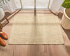 Boucle Hand-Woven Jute Rug Farmhouse Solid Pattern Off-White Chunky-Textured Rug