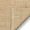 Boucle Hand-Woven Jute Rug Farmhouse Solid Pattern Off-White Chunky-Textured Rug