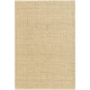 Boucle Hand-Woven Jute Rug Farmhouse Solid Pattern Off-White Chunky-Textured Rug