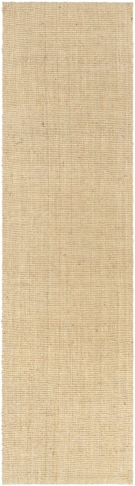 Boucle Hand-Woven Jute Rug Farmhouse Solid Pattern Off-White Chunky-Textured Rug