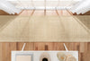 Boucle Hand-Woven Jute Rug Farmhouse Solid Pattern Off-White Chunky-Textured Rug