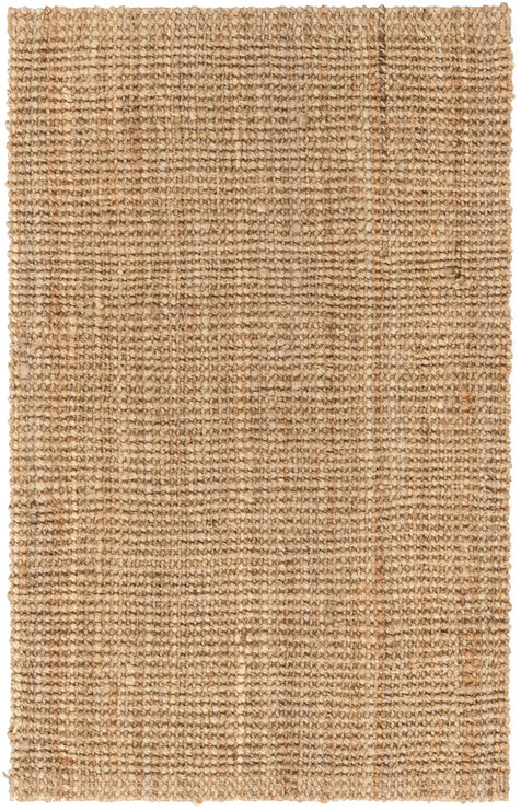 Lani Boucle Hand-Woven Jute Rug Chunky-Textured Farmhouse Solid Pattern  Natural LAN-18 Area Rug