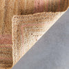 Border Pattern Jute Rug Hand-Braided Basket Weave Jute Rug Blush & Natural Color