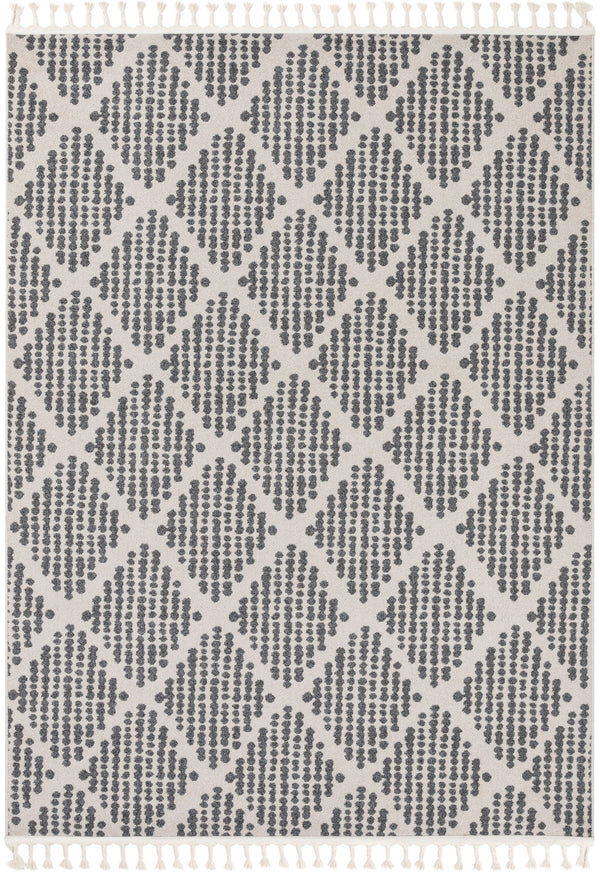 Arbor Moroccan Trellis Grey Kilim-Style Rug
