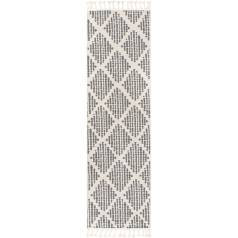 Arbor Moroccan Trellis Grey Kilim-Style Rug