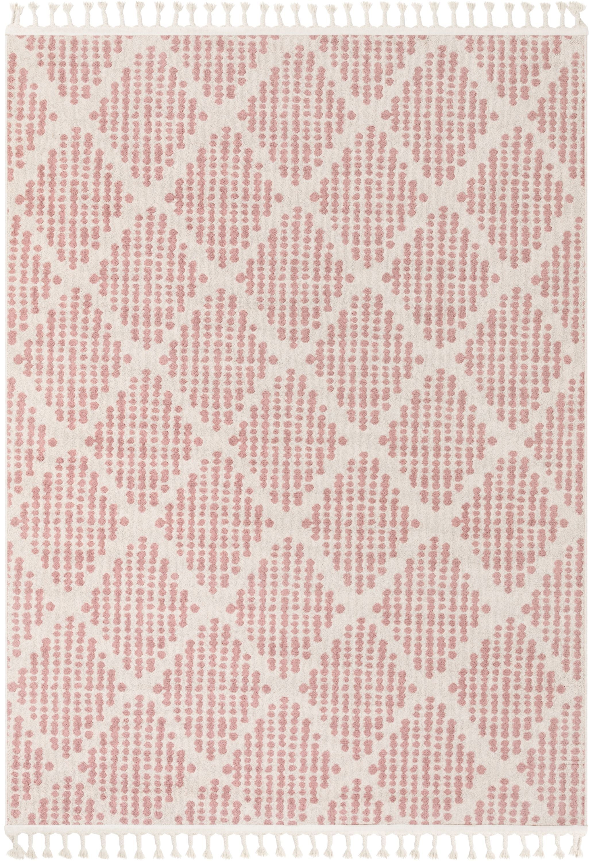 Arbor Moroccan Trellis Blush Kilim-Style Rug