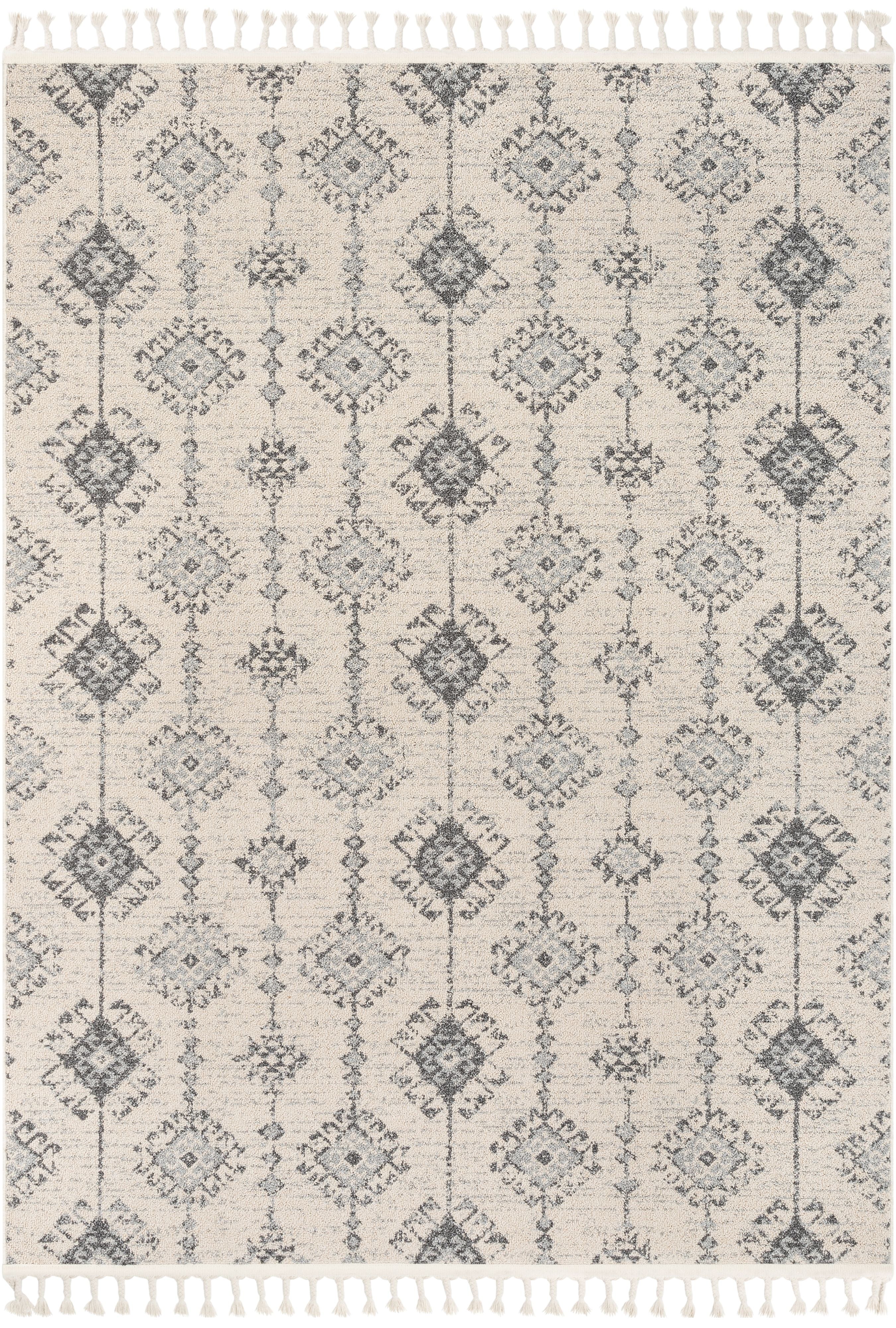 Concetta Moroccan Trellis Grey Kilim-Style 3'11 x 5'10