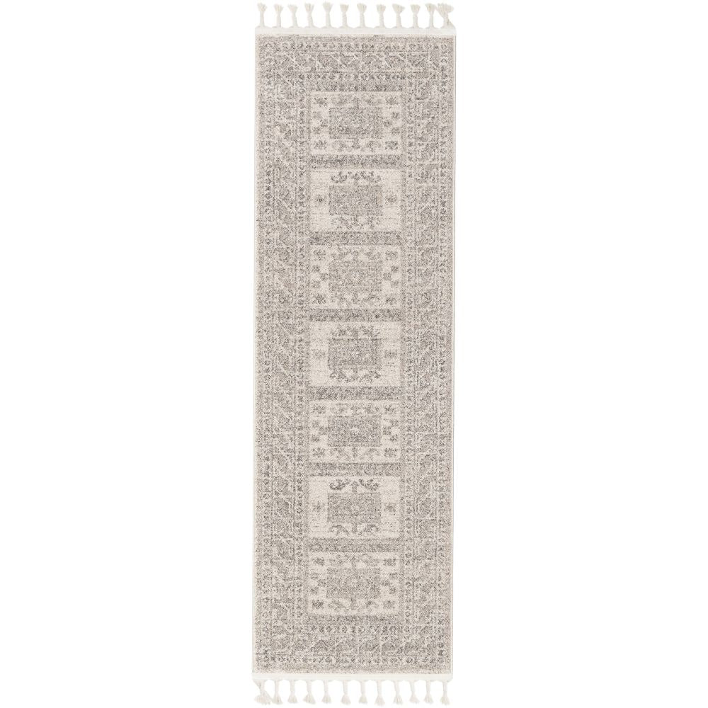 Carina Tribal Medallion Beige Kilim-Style Rug