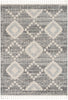 Juliet Tribal Geometric Diamond Pattern Grey Kilim-Style Rug