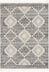 Juliet Tribal Geometric Diamond Pattern Grey Kilim-Style Rug