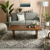 Juliet Tribal Geometric Diamond Pattern Grey Kilim-Style Rug