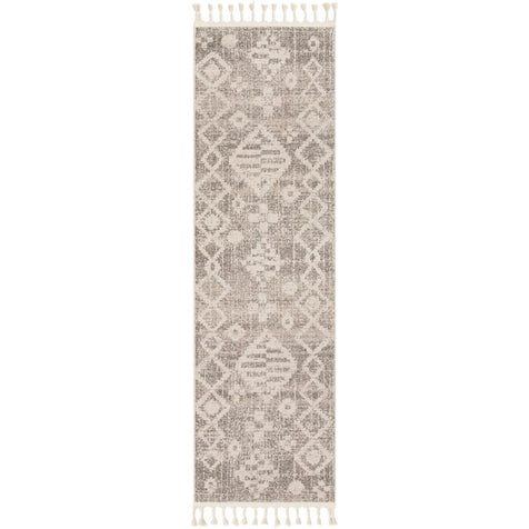 Romeo Moroccan Tribal Diamond Pattern Beige Kilim-Style Rug