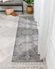 Valentina Oriental Medallion Pattern Grey Kilim-Style Rug