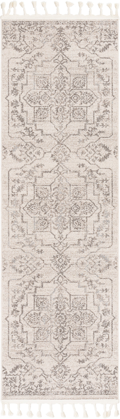 Valentina Oriental Medallion Brown Beige Kilim-Style 5'3" x 7'3" Rug