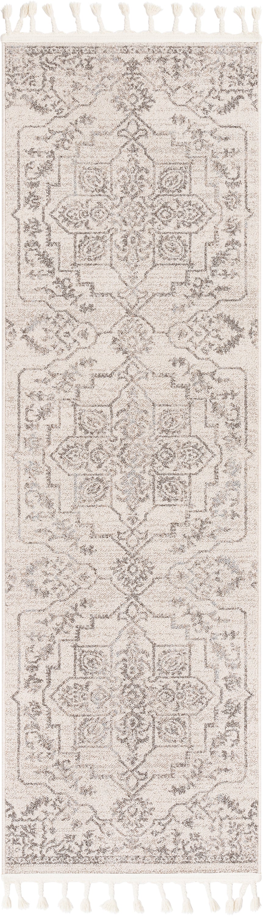 Valentina Oriental Medallion Brown Beige Kilim-Style 5'3" x 7'3" Rug