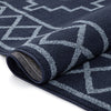 Mica Southwestern Tribal Geometric Dark Blue Kilim-Style Rug