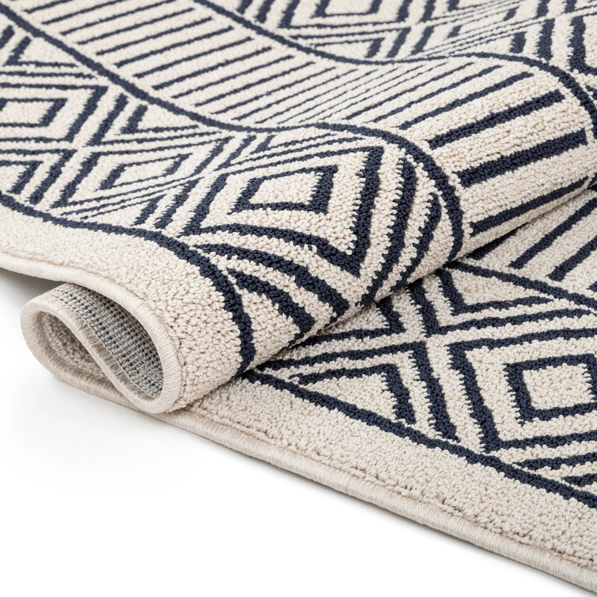 Dora Tribal Moroccan Geometric Dark Blue Kilim-Style Rug Well Woven