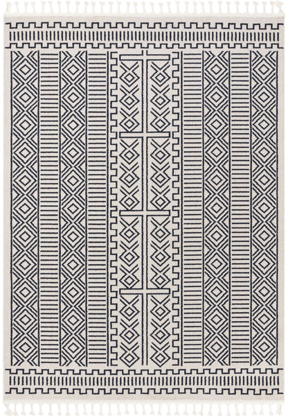 Dora Tribal Moroccan Geometric Dark Blue Kilim-Style Rug