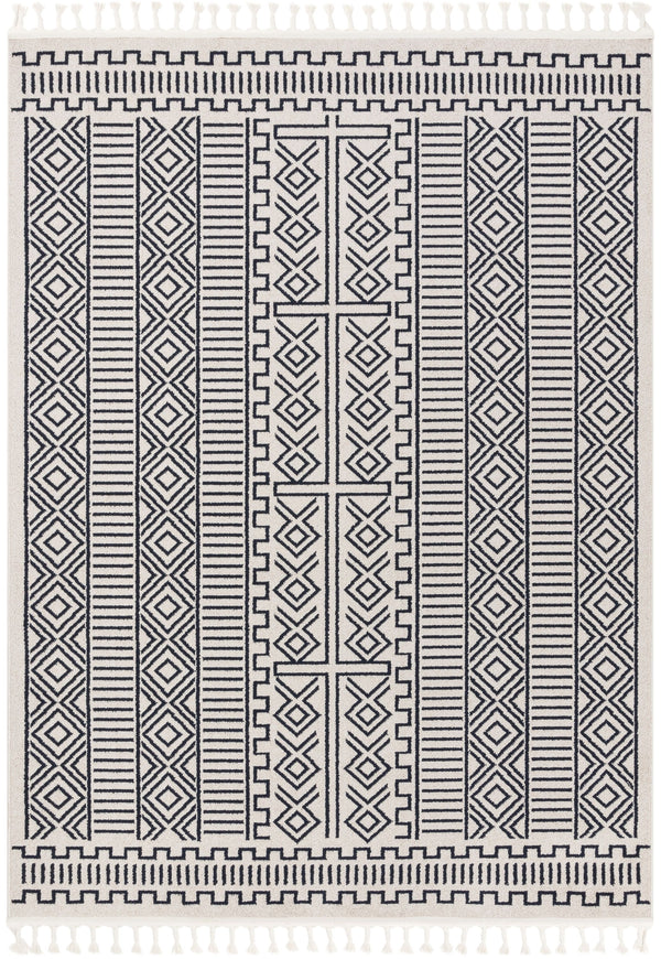 Dora Tribal Moroccan Geometric Dark Blue Kilim-Style Rug