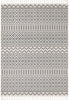 Covina Tribal Geometric Diamond Grey Kilim-Style Rug