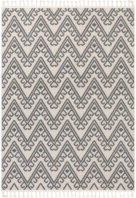 Tico Geometric Tribal Beige Kilim-Style Rug