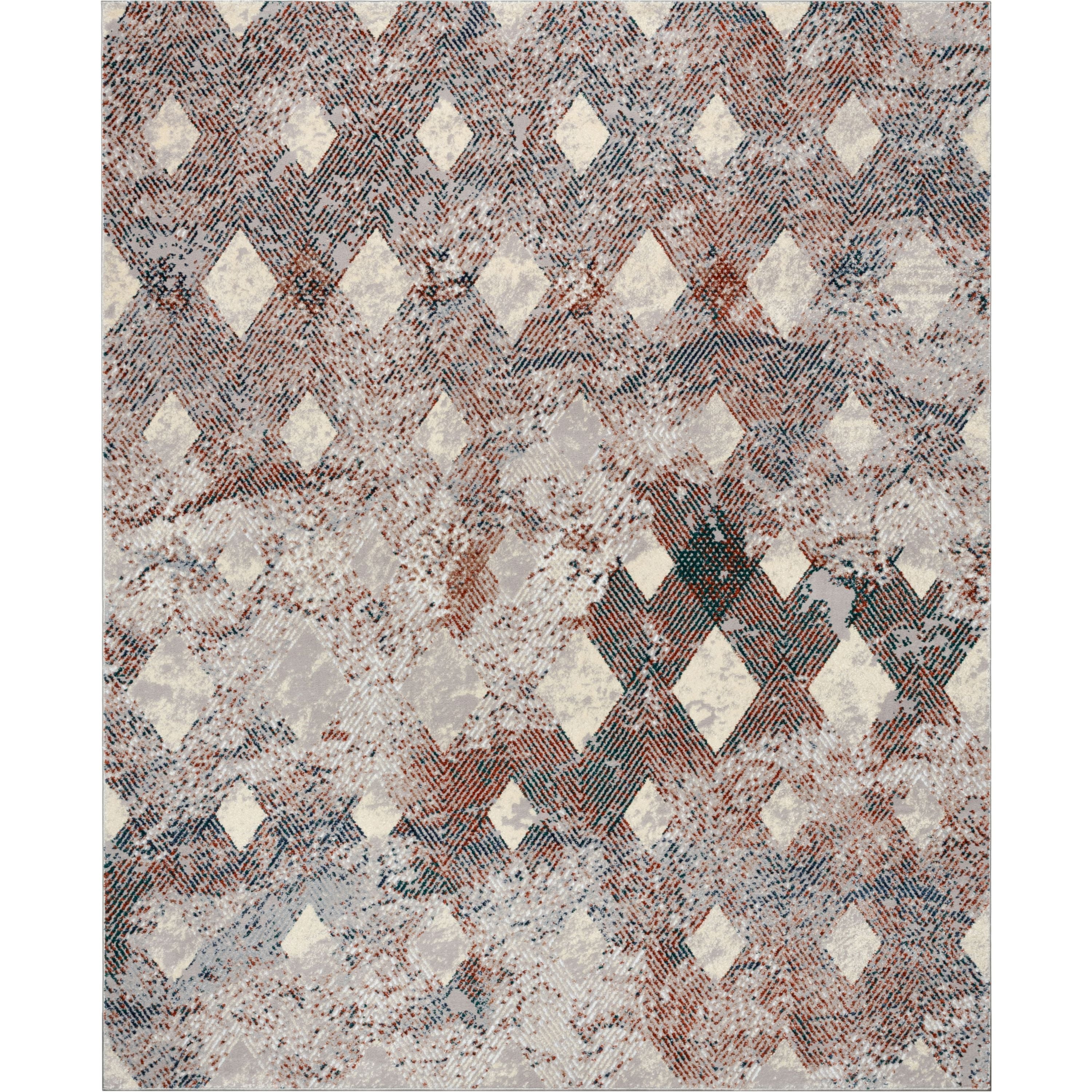 Atacama Diamond Geometric Pattern Grey High-Low Rug