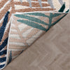 Sonoran Abstract Leaves Pattern Green High-Low Rug