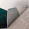 Salar Modern Geometric Grey Green High-Low Rug