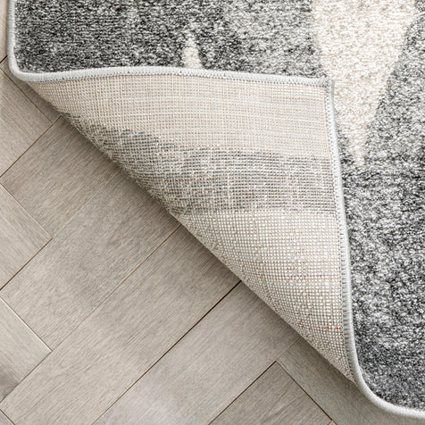 Toro Modern Ogee Geometric Ivory Rug