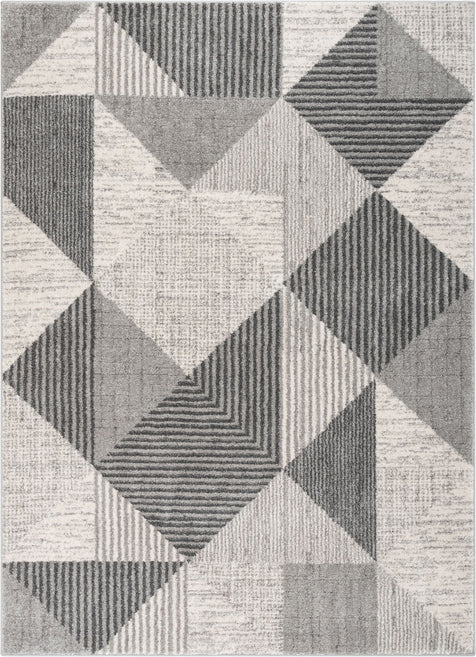 Lujo Mid-Century Modern Geometric Grey Rug