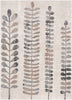 Myra Abstract Leaf Pattern Ivory Vintage Rug