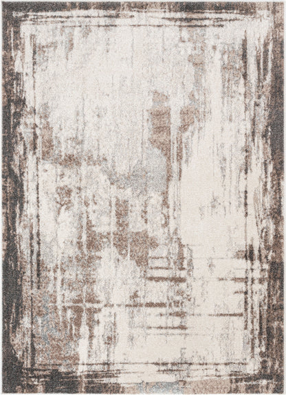 Francis Abstract Brushstroke Ivory Vintage Rug