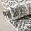 Julie Distressed Chevron Stripes Grey Rug