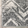 Julie Distressed Chevron Stripes Grey Rug
