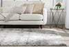 Julie Distressed Chevron Stripes Grey Rug