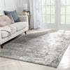 Finca Industrial Solid & Striped Distressed Grey Rug